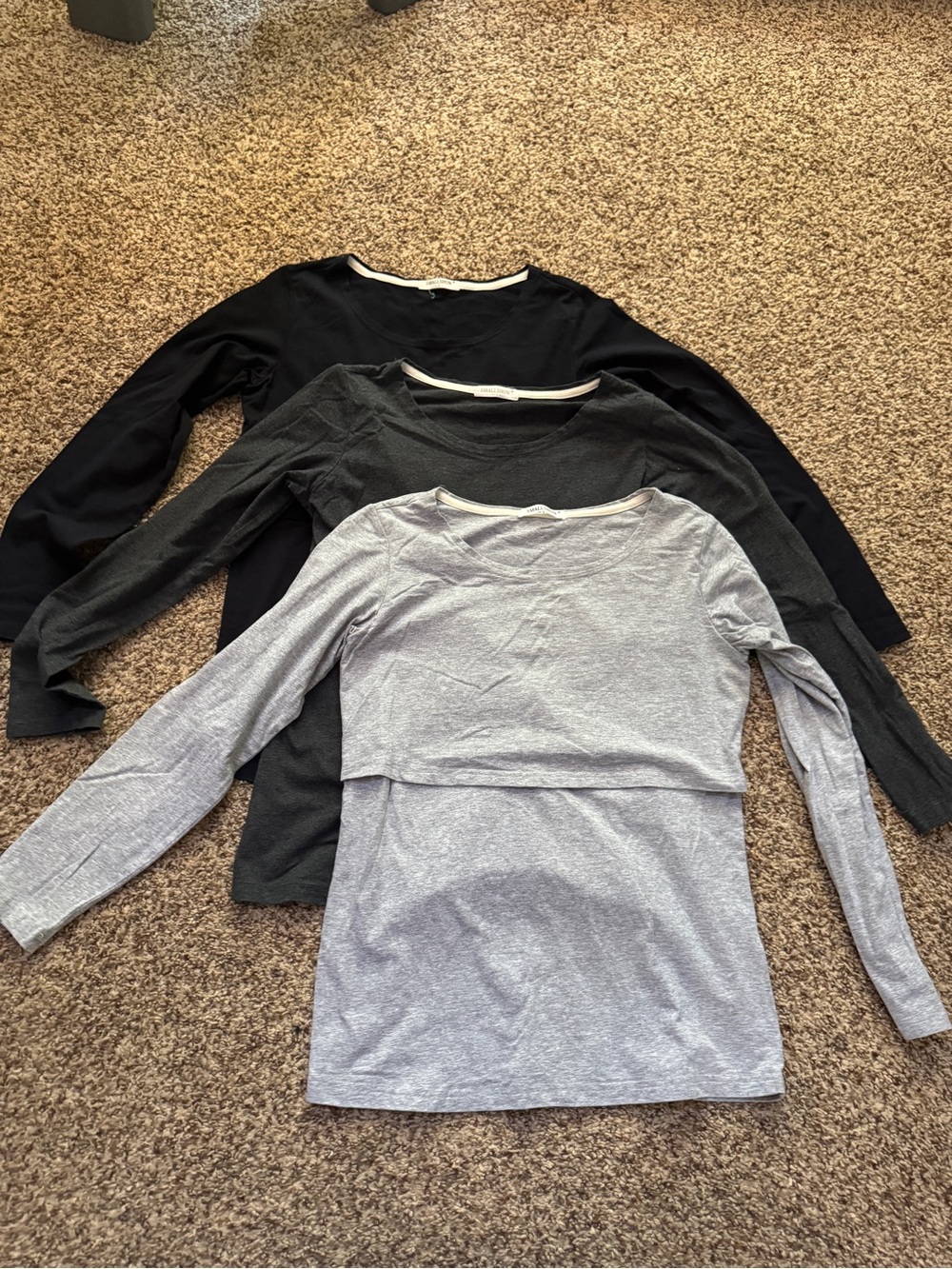 Smallshow Long Sleeve Nursing Breastfeeding Maternity Shirt
